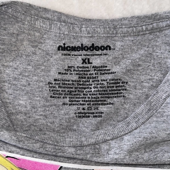 Nickelodeon Mens 90s Fashion Cartoons Gray T Shirt‎ Size XL - Picture 6 of 6